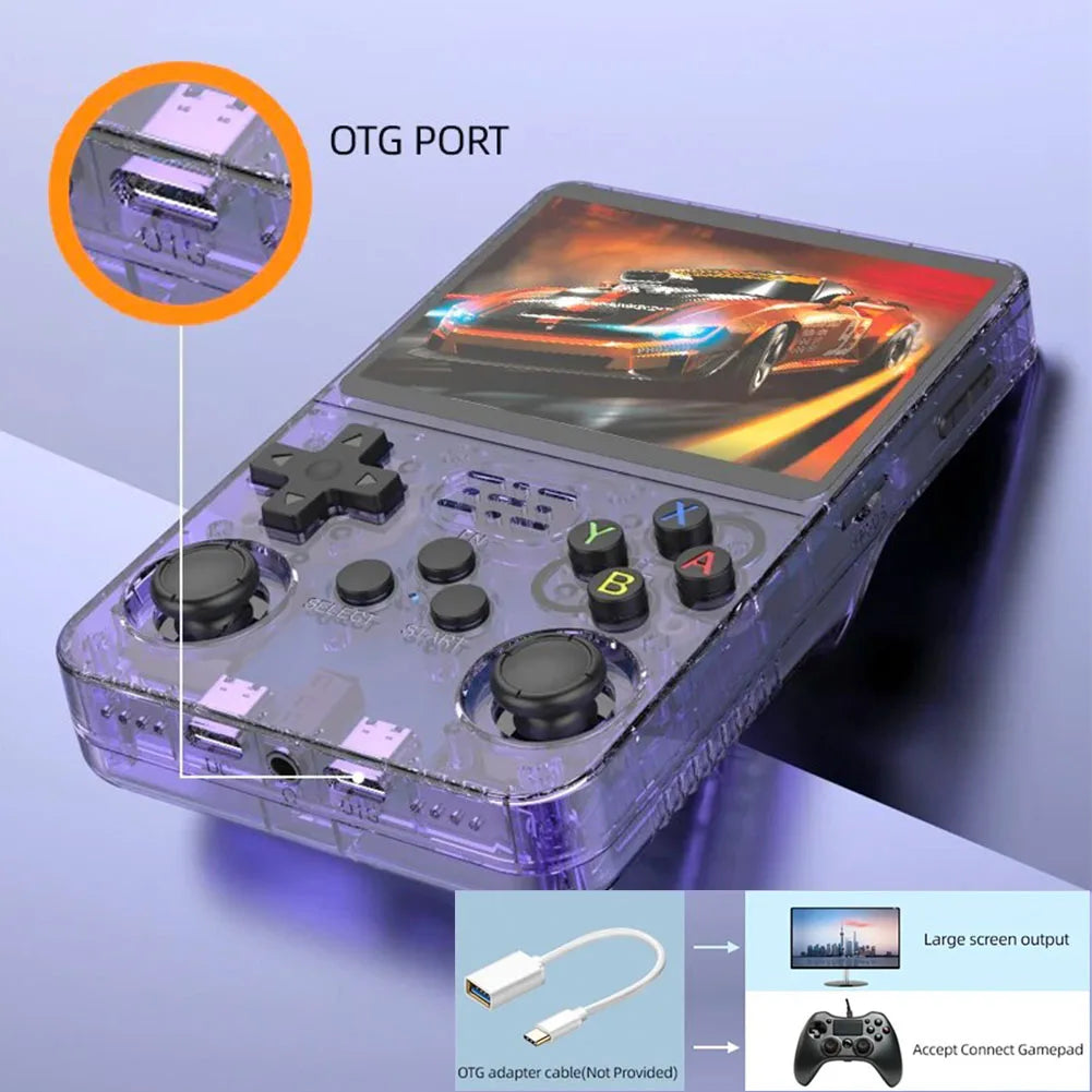 Handheld Game Console 3.5 Inch IPS Screen Retro Game Console Linux System Screen Portable Pocket Video Player